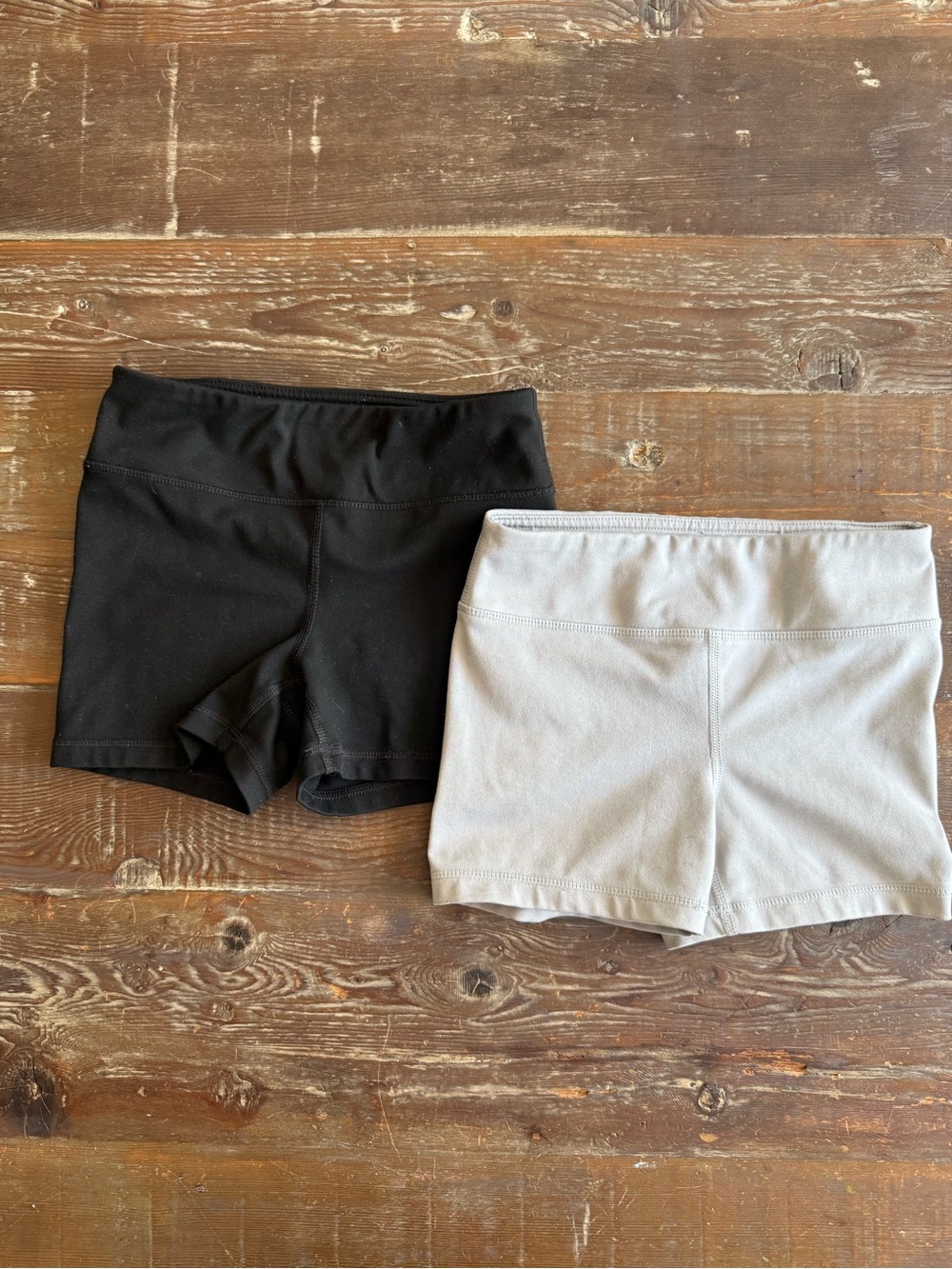 90 Degree By Reflex Women's Bike Shorts Duo — Black & Light Gray